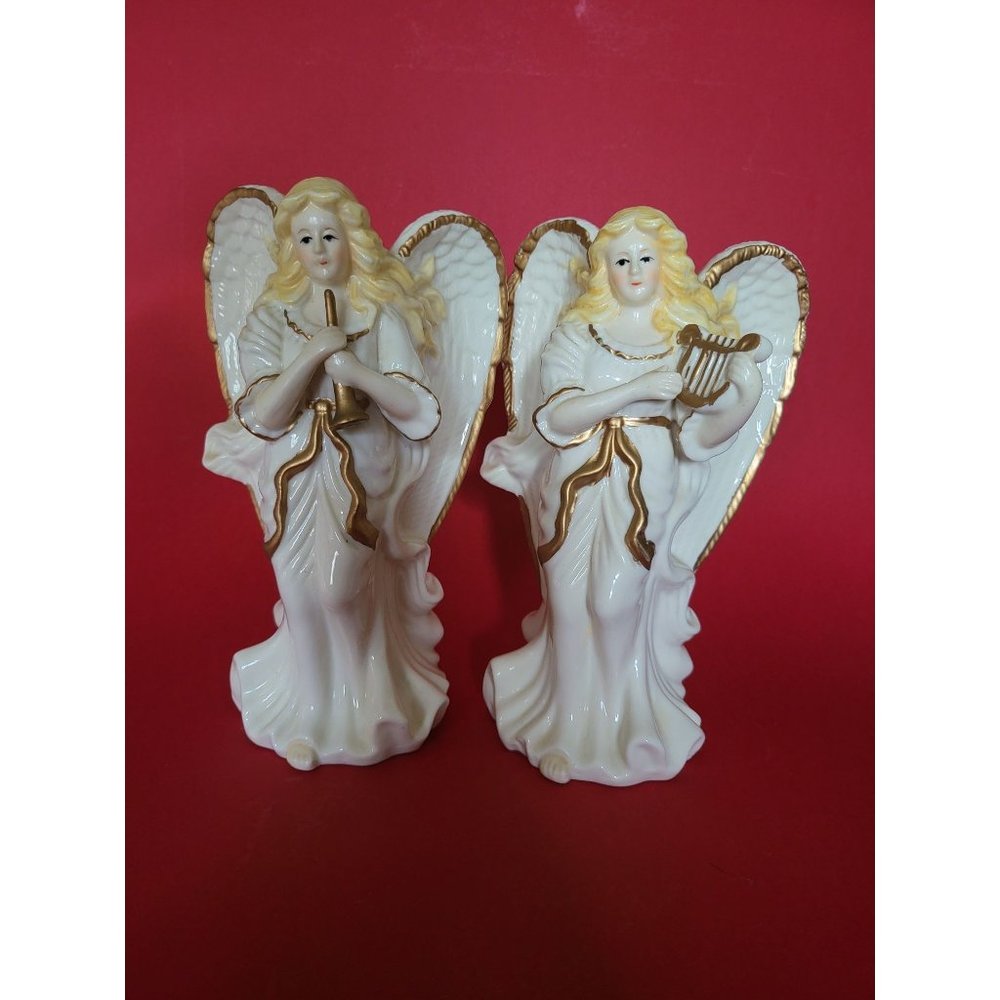 Vintage Angel Candle Holder Set of 2